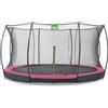 Exit Toys Trampolino EXIT Silhouette ø427 cm, con rete di sicurezza, da terra, rotondo, per bambini, rosa