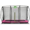 Exit Toys Trampolino EXIT Silhouette 244x366 cm, con rete di sicurezza, trampolino da terra, rettangolare, per bambini, rosa