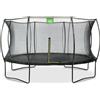 Exit Toys Trampolino da esterno rotondo EXIT Silhouette, diametro 427 cm, con rete di sicurezza, per bambini e giardino, con struttura a gambe, dotato di sistema di protezione del terreno, colore nero