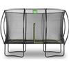 Exit Toys Trampolino da esterno rettangolare EXIT Silhouette, dimensioni 244x366 cm, con rete di sicurezza, adatto a bambini e per l'uso in giardino, con struttura a gambe, dotato di sistema di protezione del terreno, colore nero