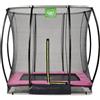 Exit Toys Trampolino EXIT Silhouette 153x214 cm, con rete di sicurezza, trampolino da terra, rettangolare, per bambini, rosa