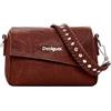 Desigual Borsa a mano da donna, in poliuretano, marrone, taglia unica, Marrone, One size