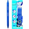 MITAMA 61917 Speed3- Penna scatto Semi Gel ultra Scorrevole Soft Touch, punta 1 mm, Nero, 3 Pezzi