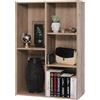 Iris Ohyama Mobile, librerie larghe 60 cm, Scaffale Angolare da Parete in Legno, 5 Livelli, Marrone Cenere, Polivalente, Modulare, Aperto, Per Soggiorno, Ufficio, Libri, CD, Montaggio Facile, CX-23C