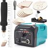 Techrebal Yihua 939-II Pirografo e Stazione Saldante 25W con 20 Punte, Temperatura Regolabile 250-750°C, Kit 20 Pezzi Compensato per Pirografia, per Legno, Pelle e Sughero