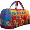 HoldOneLight Borsa da viaggio trapuntata, stile vintage floreale bohémien, grande capacità, borsa sportiva leggera da donna, rosso, 45*25*20cm, fiori bohémien vintage