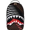 SPRAYGROUND Zaino Shark Checkered ERROR | Design Squalo Iconico, Pattern a Scacchi, Manico Superiore, Zip con Dettagli Oro, Unisex