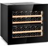 Frigo vini DA INCASSO ventilato 24 bottiglie - Doppia zona +3/+20 °C - Porta vetro nero - DW 24 2THK