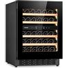 Frigo vini DA INCASSO ventilato 36 bottiglie - Doppia zona +3/+20 °C - Porta vetro nero - DW 36 2THK