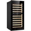 Frigo vini da incasso ventilato 60 bottiglie - Doppia zona +3/+20 °C - Porta vetro nero - DW 60 2THK