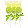 irpot Set spiedini di marshmallow fai da te Tennis con mini cialde ostia regalini idea cotillon fine festa party a tema compleanno sport pallina