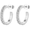 Brosway Orecchini Donna a Cerchio in Acciaio | Orecchini a Cerchio con Cubic Zirconia | Collezione DESIDERI - BEIE044