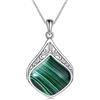 YAFEINI Collana con pendente a goccia in pietra naturale in filigrana vintage in argento sterling con catena a goccia, regali per donne e ragazze