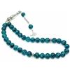 Perlin Collana per preghiera con perline di preghiera Tesbih Tasbih Tespih Misbaha Subha 33, 10 mm, in vetro islamico, rosario musulmano, gioielli, accessori di adorazione, effetto pietra preziosa