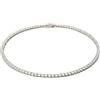 Vincent Paul COLLANA TENNIS DONNA UOMO ARGENTO 925 RODIATO ZIRCONI LUNGA 45 CM DIAMETRO 4MM