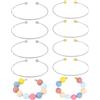 beinkmake Braccialetti vuoti braccialetti perline con perline rimovibili perline braccialetto vuoto aperto polsino per donne artigianato gioielli fai da te forniture