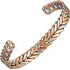 EnerCoppeX - Braccialetto magnetico 3500 Gauss per uomo e donna, 99,99% rame puro, bracciale magnetico artigianato classico indiano intrecciato a mano, inclusi 8 magneti (A)