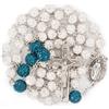 Nazareth Store Rosario cattolico con perline di cristallo e strass, medaglia miracolosa in argento, crocifisso INRI, rosario multicolore in confezione regalo