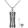 JewelryWe - Collana da Uomo Donna Ciondolo Capsula Apribile Porta Pillole Collana Punk Vichinga