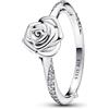 PANDORA Moments - Anello rosa, in argento sterling, con pietre di zirconia cubica incolori