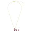 Swarovski Set Sublima, orecchini e collana con pendente, Set (2), Taglio Pear, Rosso, Finitura oro 18K