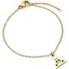 Harry Potter Bracciale a catena in acciaio inox dorato con i doni della morte, Misura unica, Acciaio inossidabile, Nessuna pietra preziosa