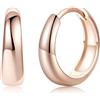 Silvora 8-14mm Orecchini Donna Cerchio Piccoli Argento Nero Oro Rosa | orecchini aghi argento 925, antiallergico, design minimalista, comodo e facile da abbinare, valorizza i lineamenti del viso