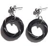 Antica Murrina ORECCHINI PENDENTI BENNY COLORE NERO 3,5CM