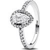 PANDORA Timeless - Anello punto luce goccia, in argento sterling, con zirconia cubica incolore