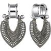 Epinki Dilatatore Orecchio con Ciondolo Amovibile, Acciaio Inox Forma Goccia Vintage, Piercing Gioielli per Uomo Donna, Stile Gotico Etnico, Taglie 4mm a 30mm
