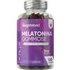 WeightWorld Melatonina Gommose, 120 Caramelle Vegane da 1mg (1 Sola la Sera), 4 Mesi | Melatonina Complex con Vitamina B6 e Passiflora, Delizioso Aroma di Frutto della Passione, Senza Magnesio Stearato e Glutine