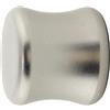 GIRASOLE HOME® Terminale a Tappo per Asta da Tenda dal Diametro di 18-20 mm 2 Pezzi in Lega di Zinco (Nichel Satinato)