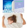 SIKAINI Cuscino per bambini - Tessuto rinfrescante con stampa orso in memory foam, design ergonomico, traspirante, ideale per bambini dai 3 agli 8 anni