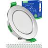 HOMEOW Faretti LED da Incasso per Cartongesso Nichel 4W, Foro 55-68mm | 29mm Ultrasottili, IP44 Faretti Led Soffitto, Regolabile Calda 2700K Neutro 4000K Freddo 6000K, Set di 20