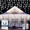 WOWDSGN Luci Natale Esterno Cascata 10M 440LED, Luci di Natale da Esterno, Luci Esterno Natale con Timer,8 Modalità, IP44 Impermeabile, Tenda Luminosa Esterno per Addobbi Natalizi,Tetto,Giardino