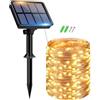 btfarm 15M 150 LED Luci Natale Solari Esterno, 8 Modalità Catena Luminosa Esterno Solare, Impermeabile Filo di Rame Lucine Esterno Energia Solare Decorative per Giardino Albero, Bianco Caldo