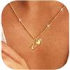 Rajputana Collana Con Iniziale Cuore Collana Donna Oro Regalo Compleanno | Collana Donna Oro Collana Con Nome Collana Con Lettera Initial Gold Necklace For Women Jewellery Regalo Donna Compleanno