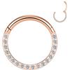 YEBOCIYO Piercing Naso Helix Piercing Acciaio Chirurgico Septum Piercing CZ Piercing Trago Piercing Ombelico Labbro Sopracciglio Daith 16G Conch Oro Argento Oro-rosa