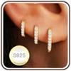 Rajputana 3 Paia Orecchini Donna Argento Orecchini Anallergici Donna Oro Small Silver Huggie Hoop Earring Set Orecchino a Cerchio Piccoli per Fori Multipli