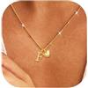 Rajputana Collana Con Iniziale Cuore Collana Donna Oro Regalo Compleanno | Collana Donna Oro Collana Con Nome Collana Con Lettera Initial Gold Necklace For Women Jewellery Regalo Donna Compleanno