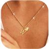 Rajputana Collana Con Iniziale Cuore Collana Donna Oro Regalo Compleanno | Collana Donna Oro Collana Con Nome Collana Con Lettera Initial Gold Necklace For Women Jewellery Regalo Donna Compleanno