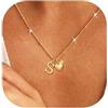 Rajputana Collana Con Iniziale Cuore Collana Donna Oro Regalo Compleanno | Collana Donna Oro Collana Con Nome Collana Con Lettera Initial Gold Necklace For Women Jewellery Regalo Donna Compleanno