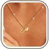 Rajputana Collana Con Iniziale Cuore Collana Donna Oro Regalo Compleanno | Collana Donna Oro Collana Con Nome Collana Con Lettera Initial Gold Necklace For Women Jewellery Regalo Donna Compleanno