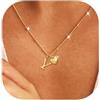 Rajputana Collana Con Iniziale Cuore Collana Donna Oro Regalo Compleanno | Collana Donna Oro Collana Con Nome Collana Con Lettera Initial Gold Necklace For Women Jewellery Regalo Donna Compleanno