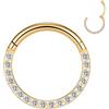 YEBOCIYO Piercing Naso Helix Piercing Acciaio Chirurgico Septum Piercing CZ Piercing Trago Piercing Ombelico Labbro Sopracciglio Daith 16G Conch Oro Argento Oro-rosa