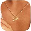 Rajputana Collana Con Iniziale Cuore Collana Donna Oro Regalo Compleanno | Collana Donna Oro Collana Con Nome Collana Con Lettera Initial Gold Necklace For Women Jewellery Regalo Donna Compleanno