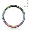 YEBOCIYO Piercing Naso Helix Piercing Septum Piercing Acciaio Chirurgico Piercing Ombelico Piercing Conch Piercing Labbro Sopracciglio Daith Oro Argento Nero Oro Rosa Arcobaleno 16G