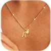 Rajputana Collana Con Iniziale Cuore Collana Donna Oro Regalo Compleanno | Collana Donna Oro Collana Con Nome Collana Con Lettera Initial Gold Necklace For Women Jewellery Regalo Donna Compleanno