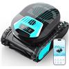 BRINBO Pleco Pro Robot Piscina, Aspiratore Piscina Pareti e Fondo, Autonomia 210 min, Doppio Filtro, 7 Modalità, Controllo App, Robot pulisci piscina fino a 200㎡, Nero