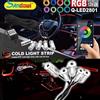 OISE ART STORE Trade Shop - Striscia LED Illuminazione Decorativa RGB LED Strip Neon 12v per Auto Q-led2801